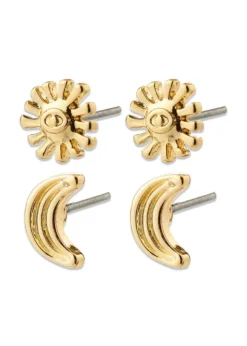 Pilgrim MISHA earrings, 2-in-1 set, gold-plated