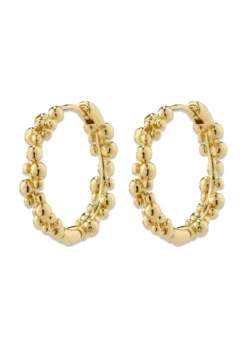 Pilgrim SOLIDARITY medium bubbles hoop earrings gold-plated