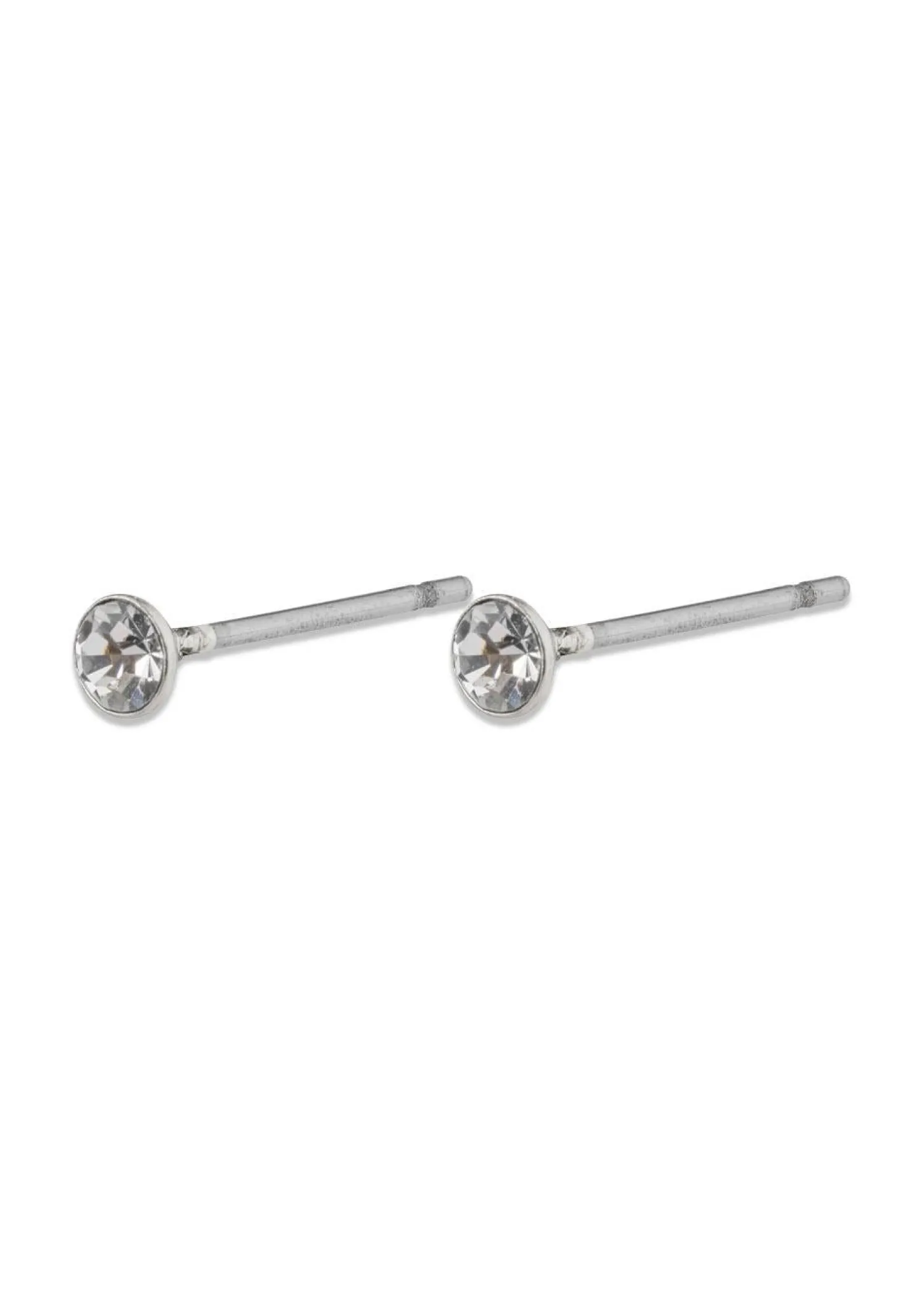 Pilgrim SYLVIE small crystal stud earrings silver-plated