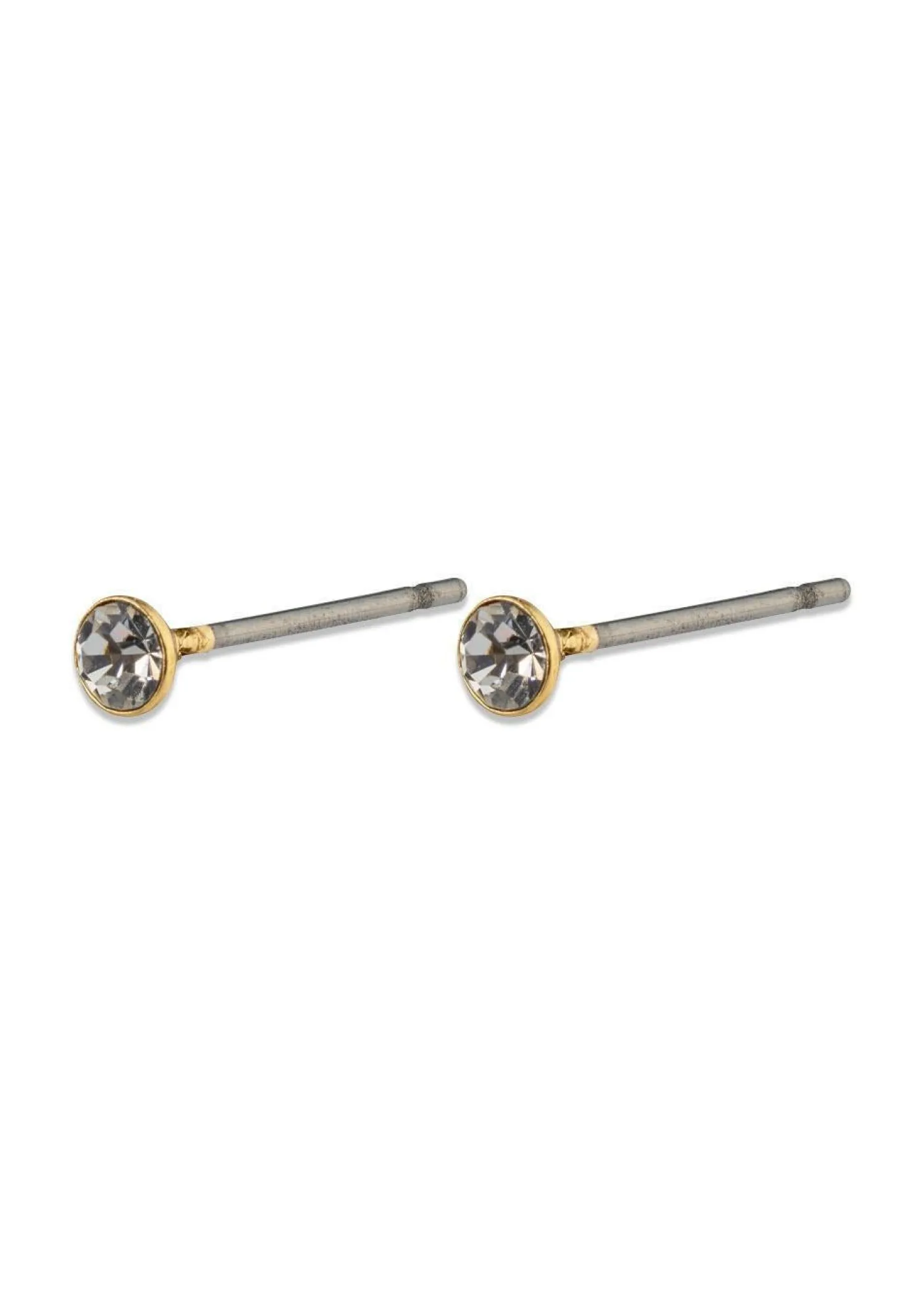 Pilgrim SYLVIE small crystal stud earrings gold-plated