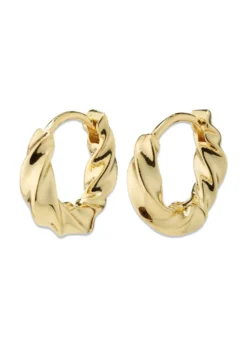 Pilgrim TAFFY small swirl hoop earrings gold-plated