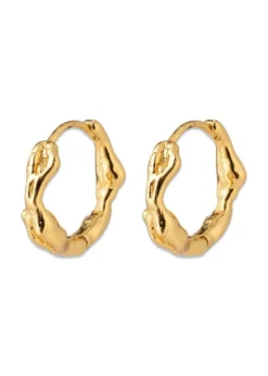 Pilgrim ZION small huggie hoop earrings gold-plated