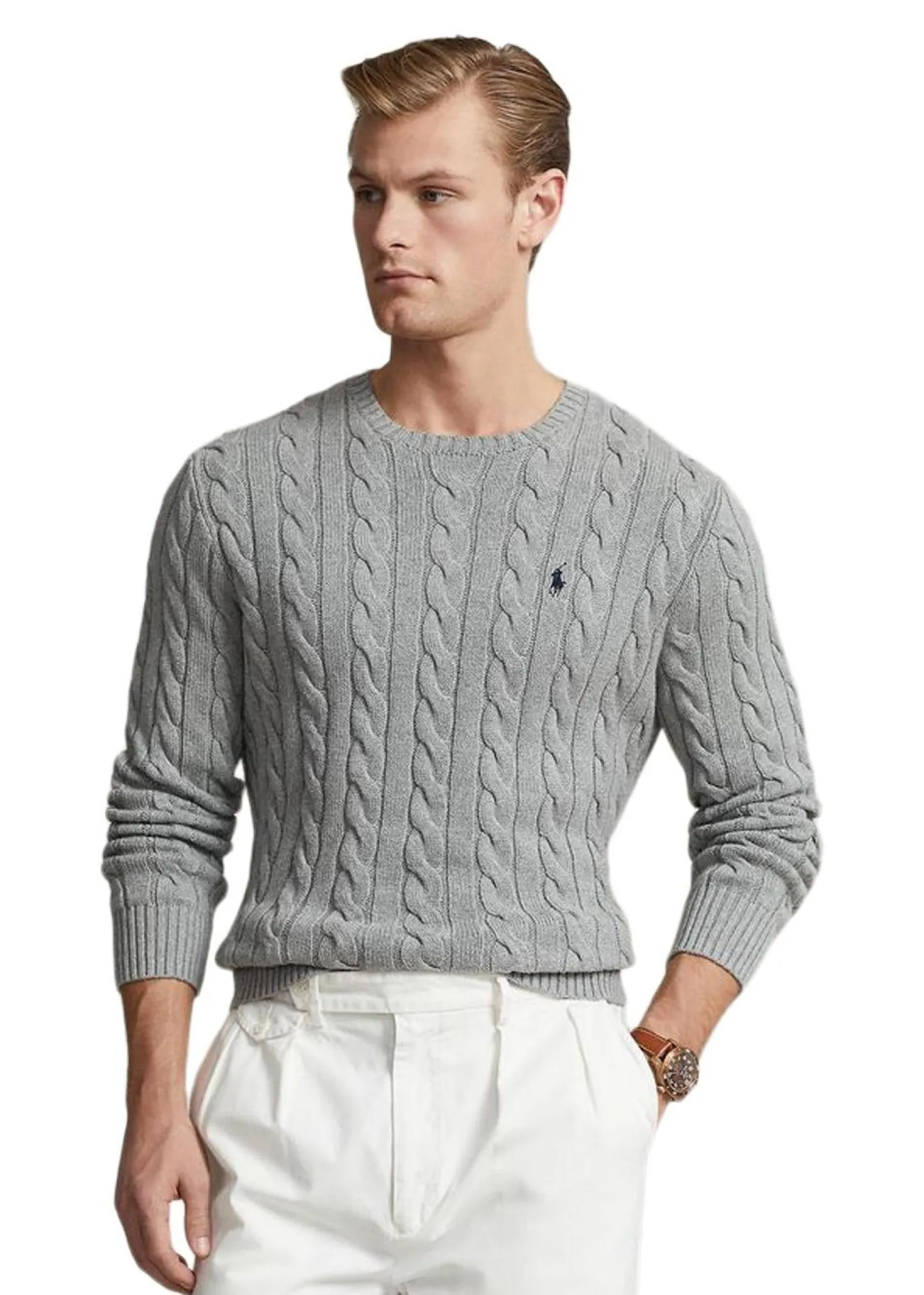 Ralph Lauren Cable Knit Cotton Sweat