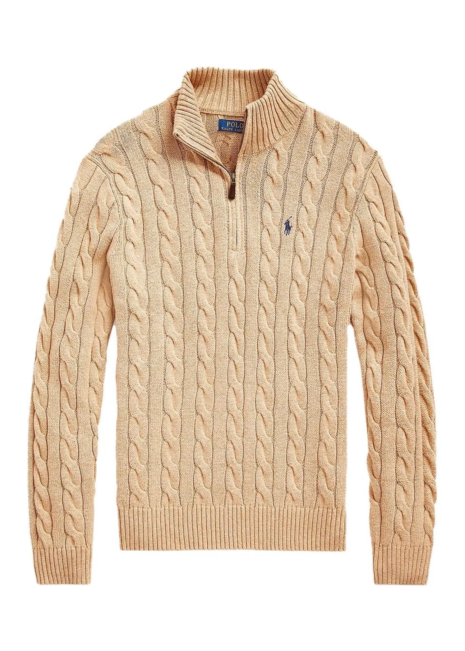 Ralph Lauren Cable Knit Cotton Quater Zip Sweater