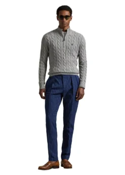Ralph Lauren Cable Knit Cotton Quater Zip Sweater