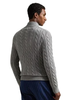 Ralph Lauren Cable Knit Cotton Quater Zip Sweater