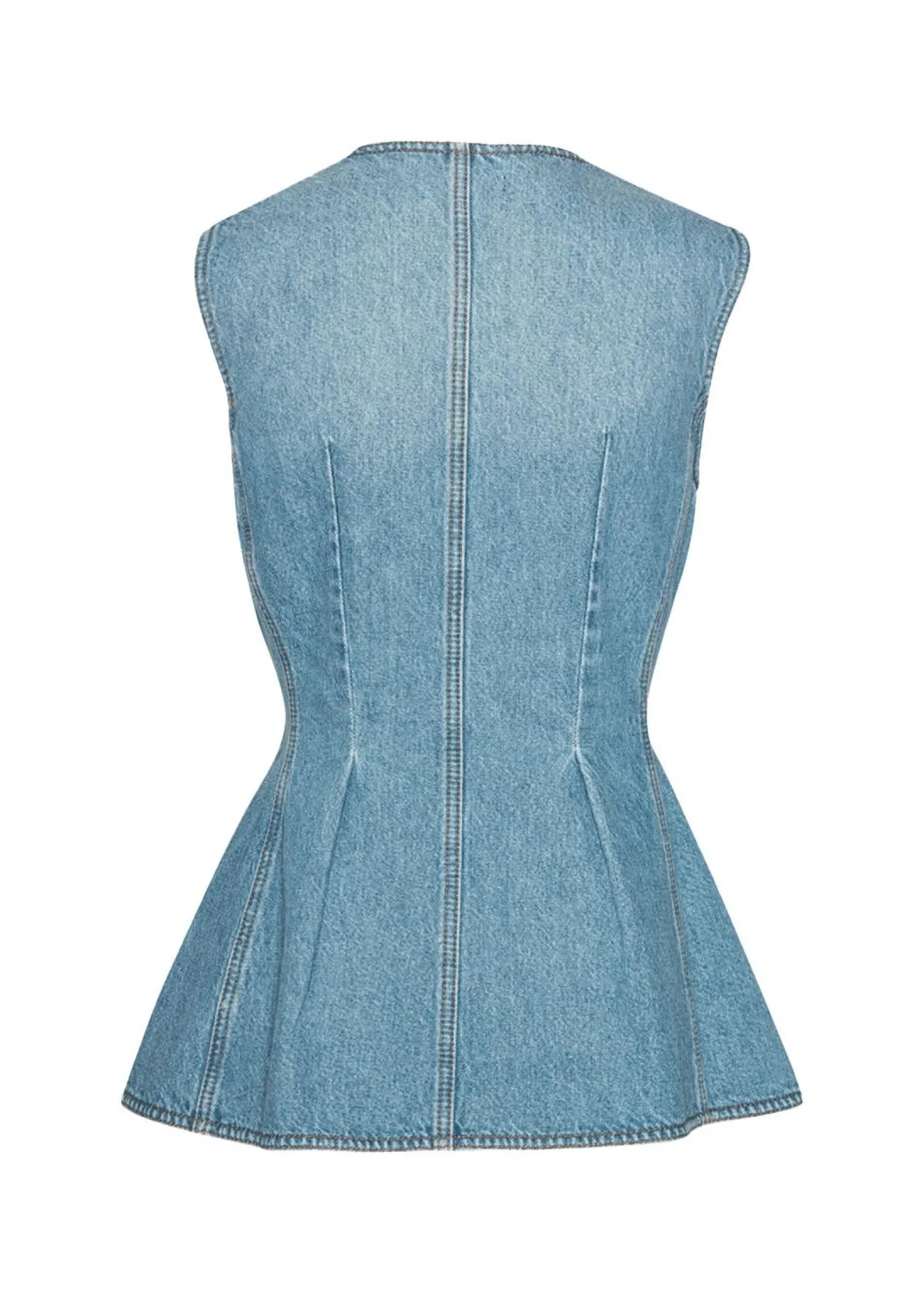Rotate FLARED DENIM TOP