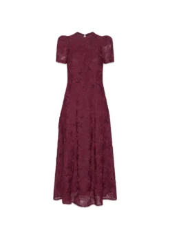 Rotate FLOWER MESH FLARED DRESS