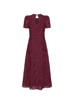 Rotate FLOWER MESH FLARED DRESS