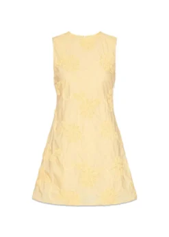 Rotate FLOWER MINI FLARED DRESS