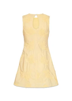 Rotate FLOWER MINI FLARED DRESS