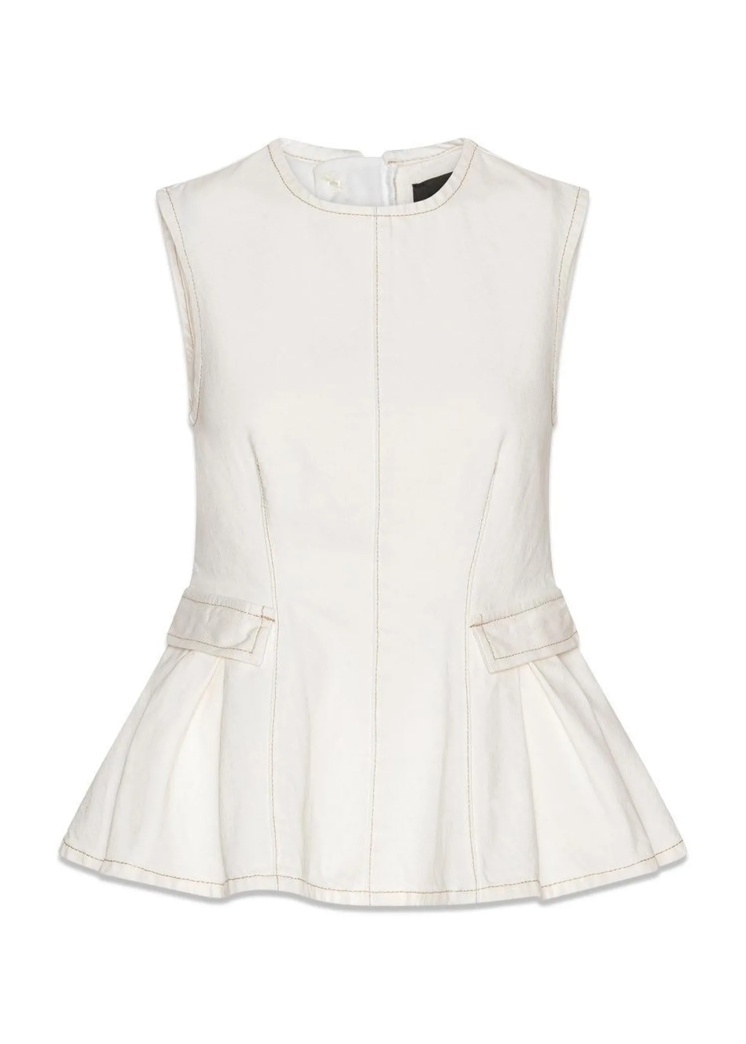 Rotate PEPLUM DENIM TOP