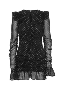 Rotate PRINTED LONG-SLEEVE DRESS