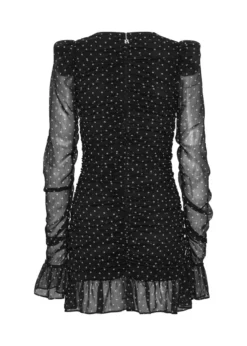 Rotate PRINTED LONG-SLEEVE DRESS