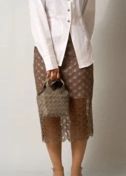 Rotate SCALLOP SEQUIN MIDI SKIRT