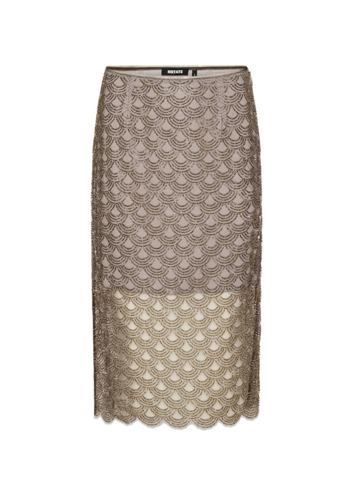 Rotate SCALLOP SEQUIN MIDI SKIRT