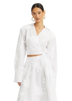 Rotate WRAP COTTON SHIRT