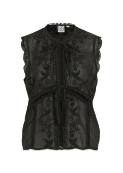 ROUGE EDIT ROUIVY S/L TIE NECK TOP
