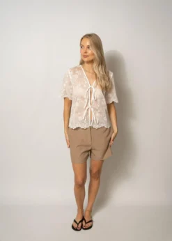ROUGE EDIT ROUKAIA 2/4 V-NECK TOP