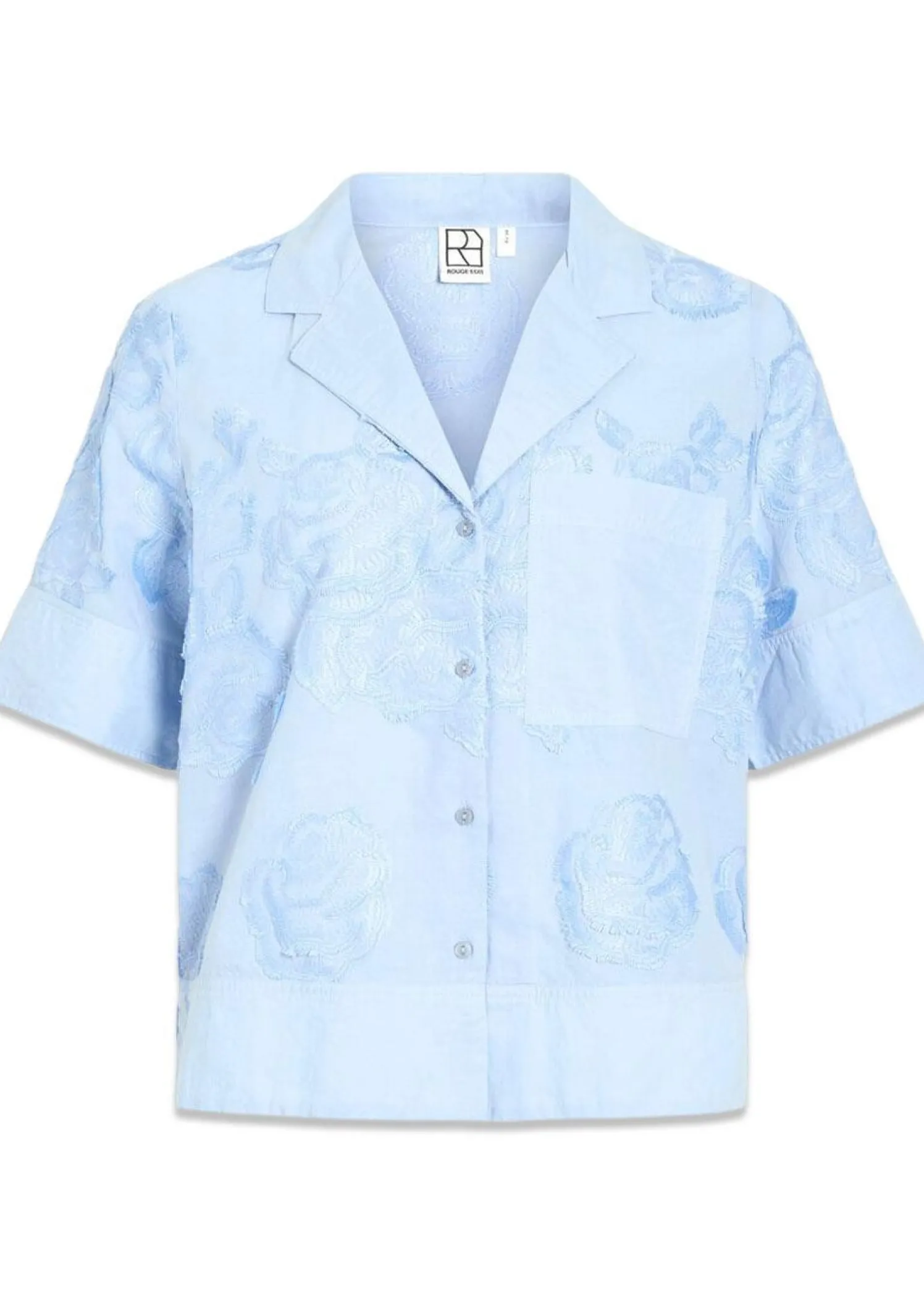 ROUGE EDIT ROUZOELLA 3/4 RESORT COLLAR SHIRT