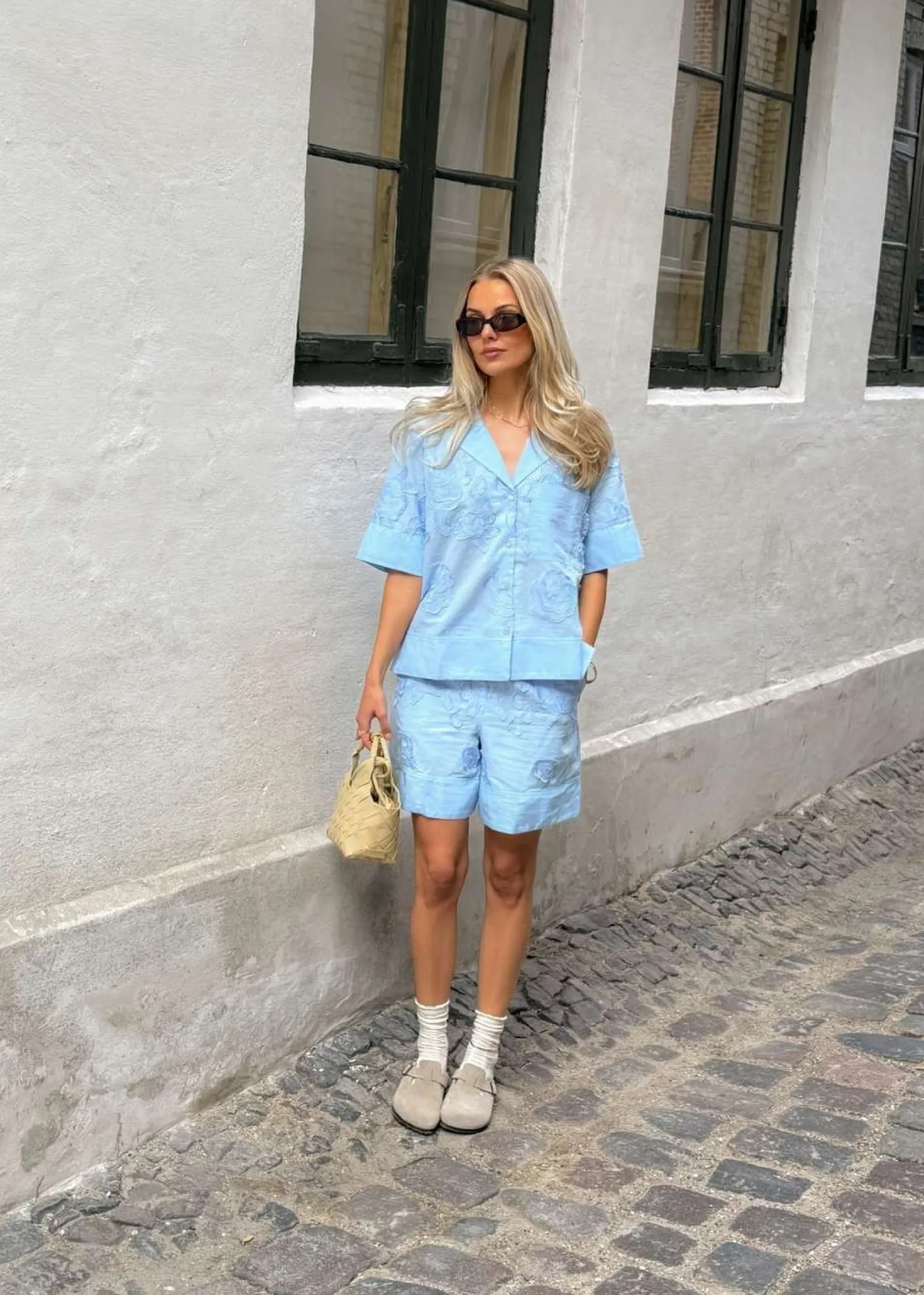 ROUGE EDIT ROUZOELLA 3/4 RESORT COLLAR SHIRT