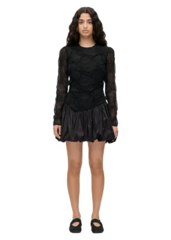 Stine Goya Balloon Long Sleeve Short Dress
